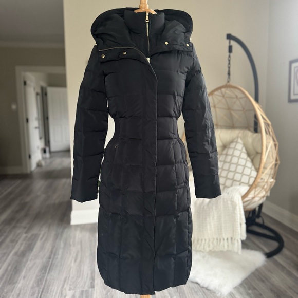 Cole Haan Women's Black Long Puffer Jacket